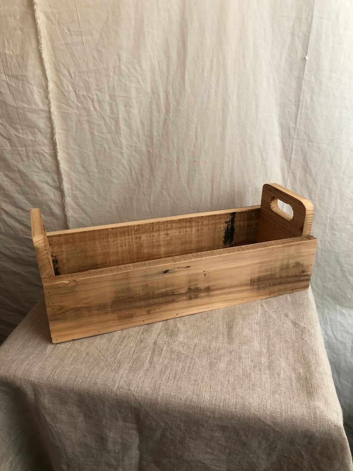 Rectangle Recycled Wood Garden Trug Med