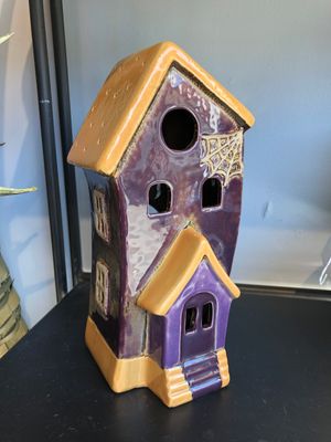 Ceramic Halloween Tealight House Lg I