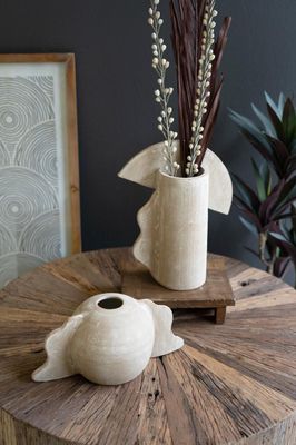Grey-Wash Sculptural Vase II