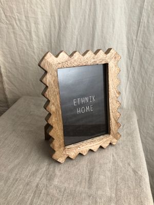 Mango Wood Zig Zag Photo Frame Lg