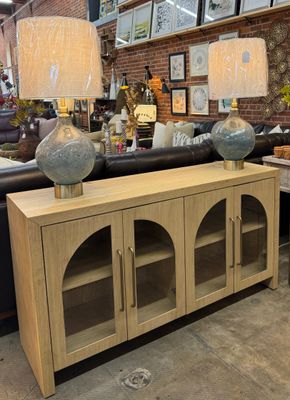Console Natural Oak 70&quot;W x 18&quot;D x 32&quot;H