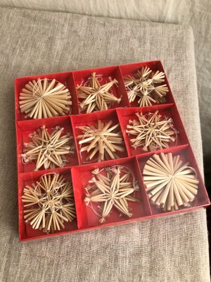 S/27 Straw Snowflake Ornaments