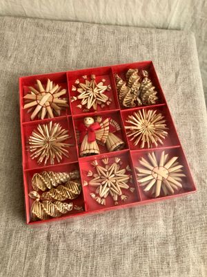 Assorted Set of Straw Ornaments