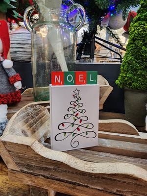 Noel Scrabble Tree Plaque 3&quot;L x 5&quot;H