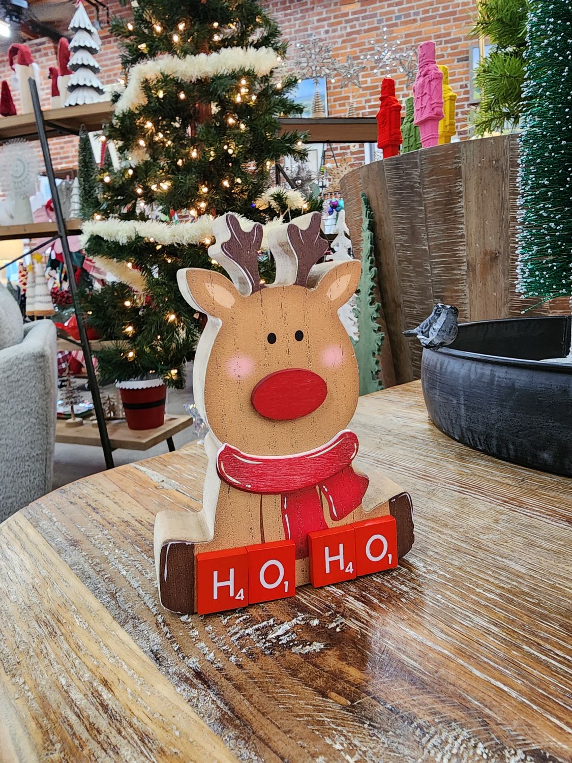 Ho Ho Scrabble Reindeer Décor 4&quot;L x 5.5&quot;H