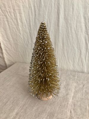 Gold Glitter w/Silver Flake Bristle Tree Med Gold Glitter w/Silver Flake Bristle Tree Med
