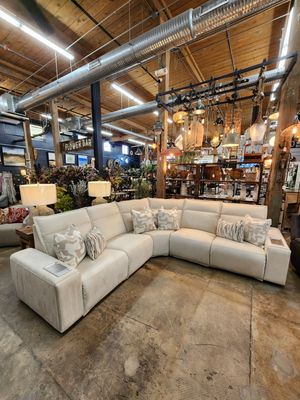 Rowan 5PC Suede Sectional - White