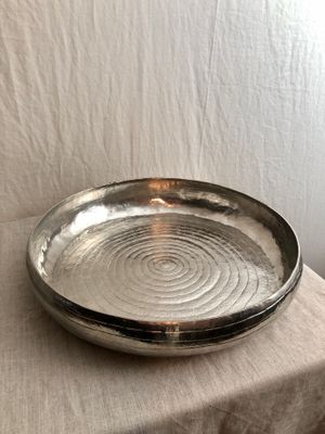 Aluminum Round Silver Tray