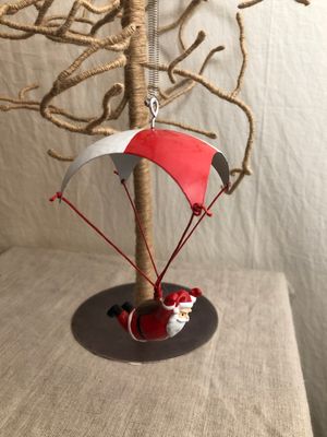 Bungee Parachute Santa Ornament II
