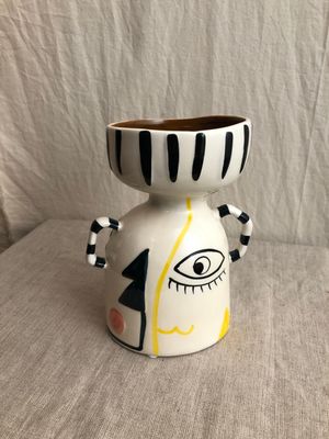 Modern Ceramic Funnel Vase Sm Modern Ceramic Funnel Vase Sm