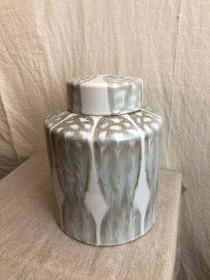 Decorative Stoneware Ginger Jar Gray Sm