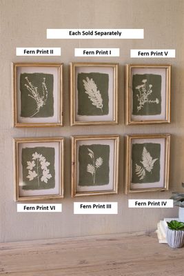 Fern Print Under Glass - IV