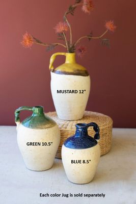 Ceramic Jug - Mustard 12&quot;