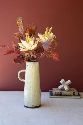 Tall Ceramic Pitcher - Cream