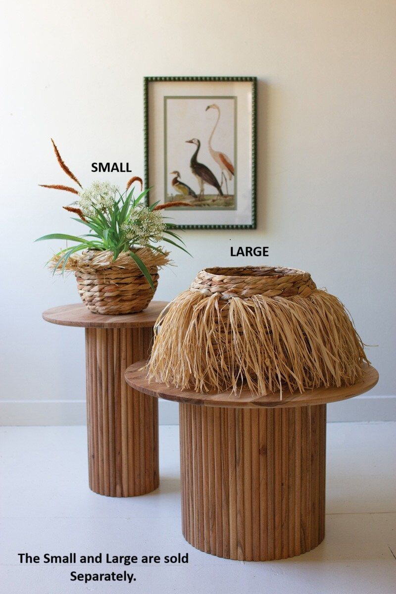 Seagrass Basket w/Grass Detail Sm