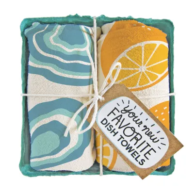 Dish Towel Set/2 - Fresh Oyster
