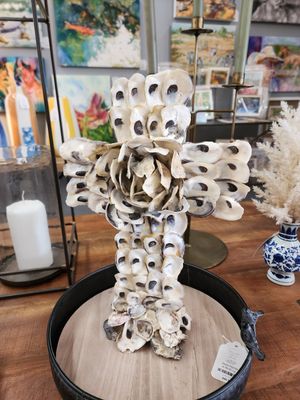 Cross-Standing Oyster Shell - 9&quot;x14&quot;T