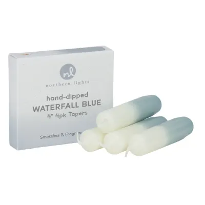 4&quot; Tapers 4pk - Waterfall Blue