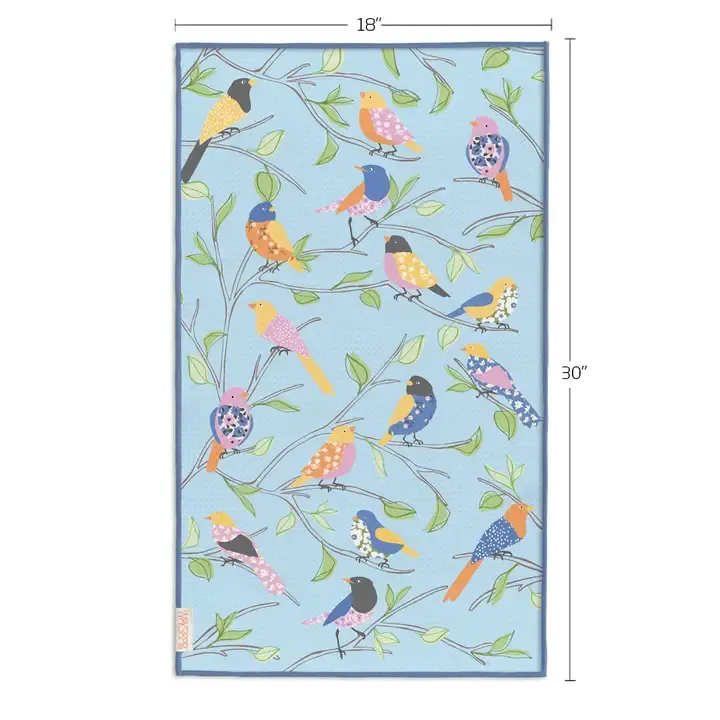 Microfiber Towel - Floral Finch & Friends Microfiber Towel - Floral Finch & Friends