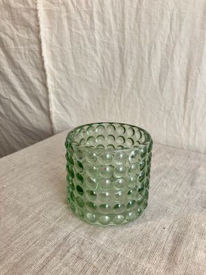 Glass Dotted Tealight Holder Teal I
