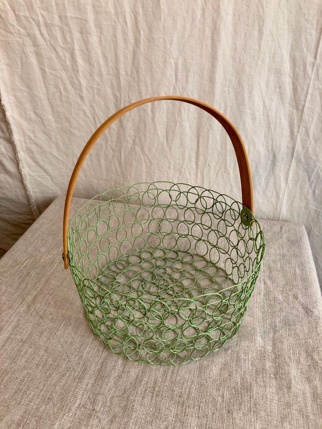 Iron Easter Basket Green Iron Easter Basket Green