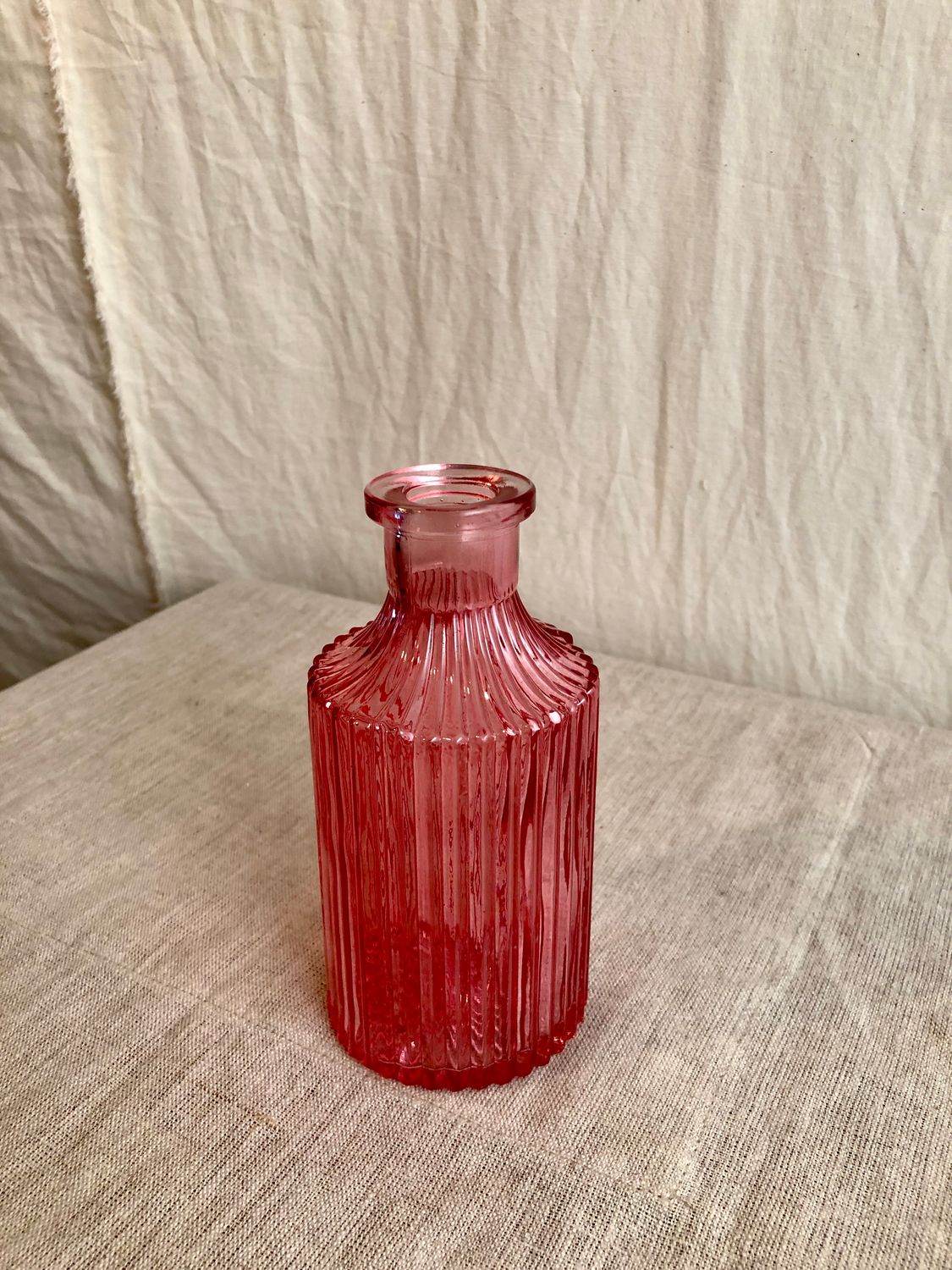 Mini Glass Vase 5.5&quot; Pink