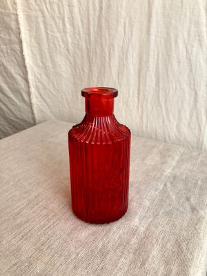 Mini Glass Vase 5.5&quot; Red