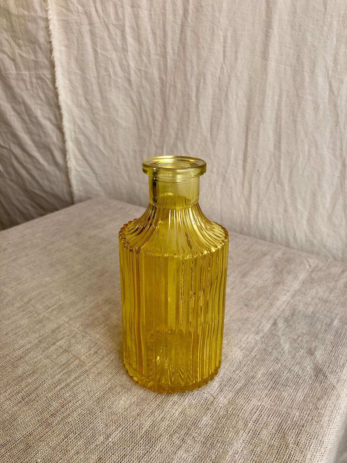 Mini Glass Vase 5.5&quot; Yellow