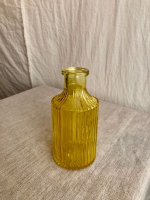 Mini Glass Vase 5.5&quot; Yellow