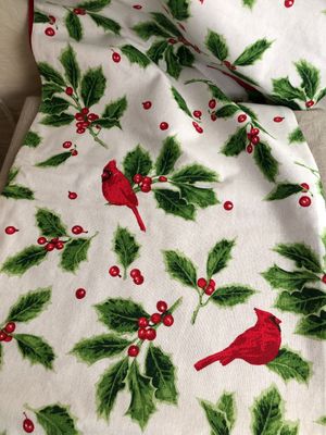 Cardinal Birdhouse Table Runner 72&quot;