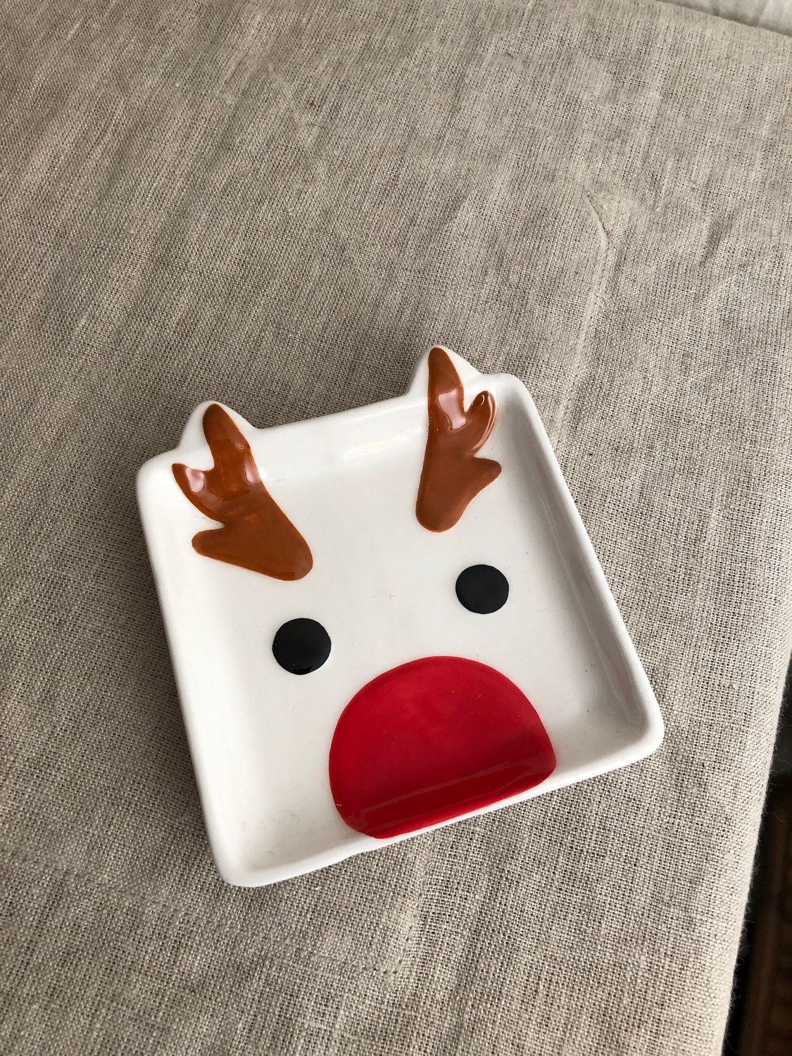 Ceramic Trinket Dish - Reindeer