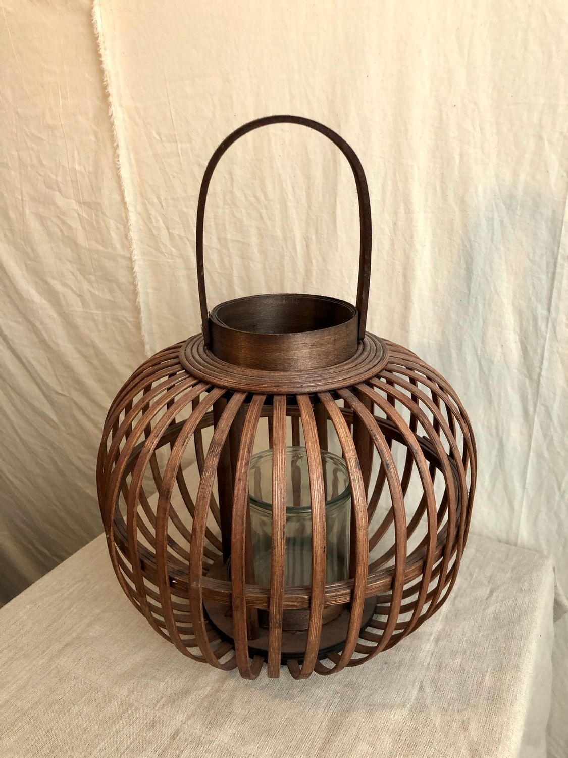 Bamboo Lantern Brown 16&quot;