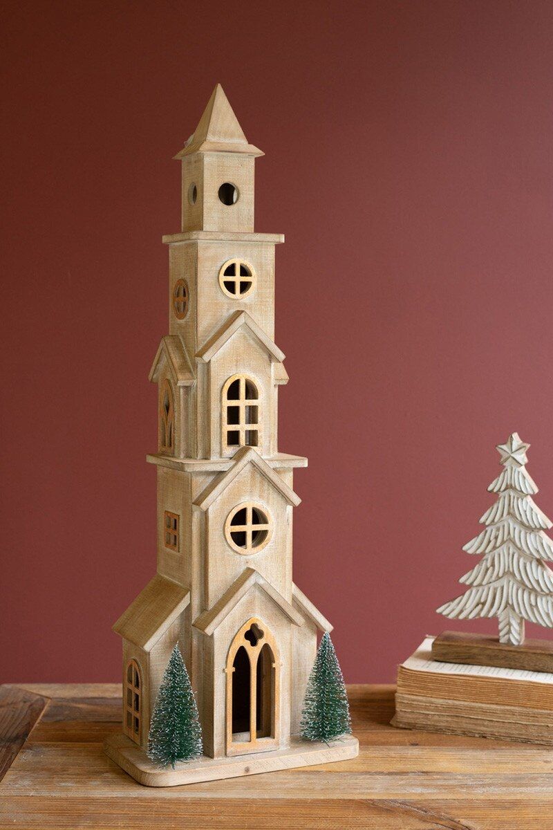 Wooden Christmas Church - Large
