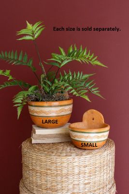 Painted Terracotta Wall Planter Lg