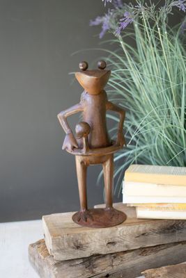 Rustic Iron Frog w/Floatie