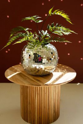 Glass Disco Ball Table Top Planter - 12&quot;D