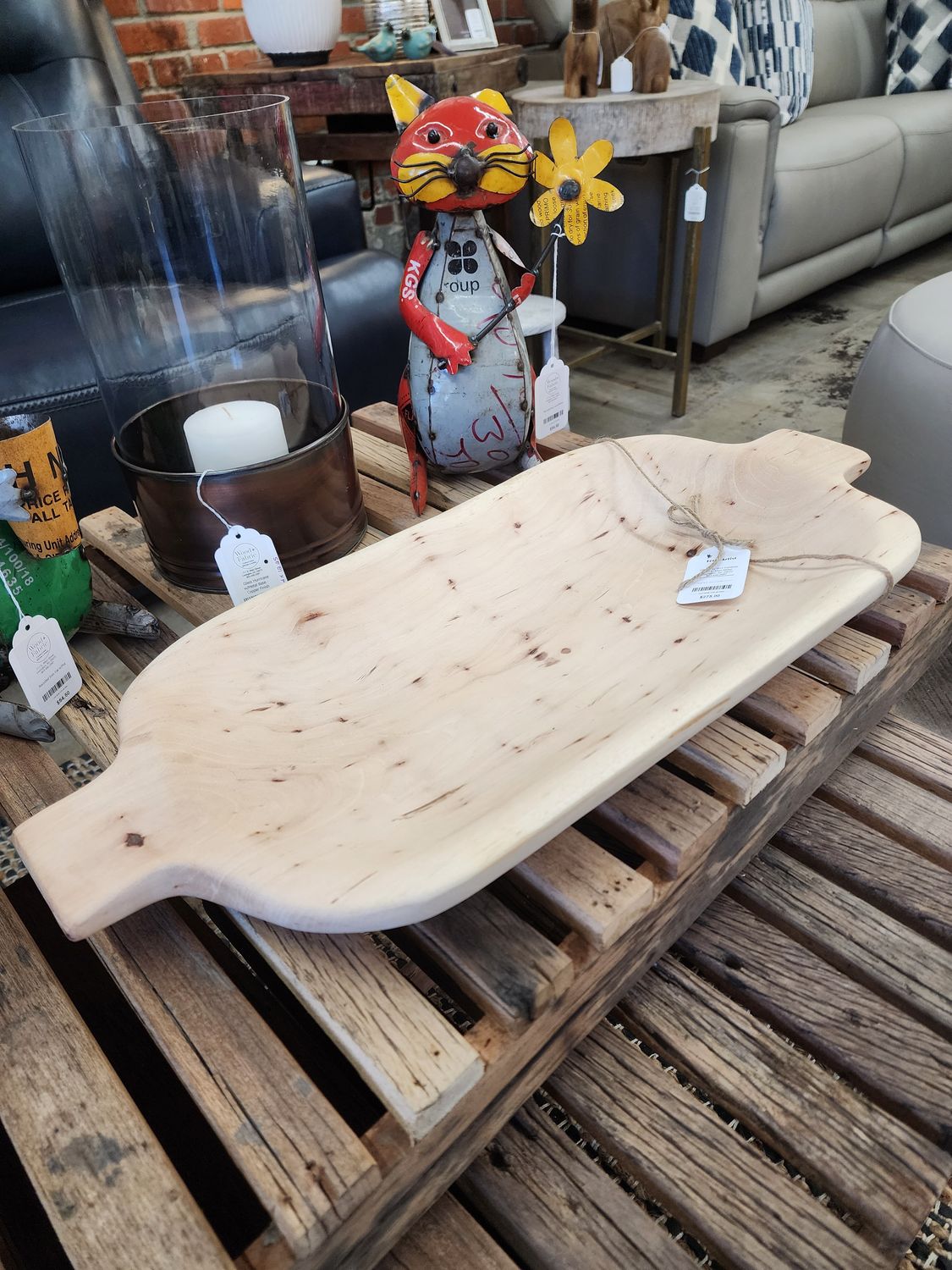 Dough Bowl - Pecan w/Handles- 24&quot; x 11&quot;