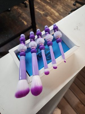 Make Up Brushes - Purple Fuzzy