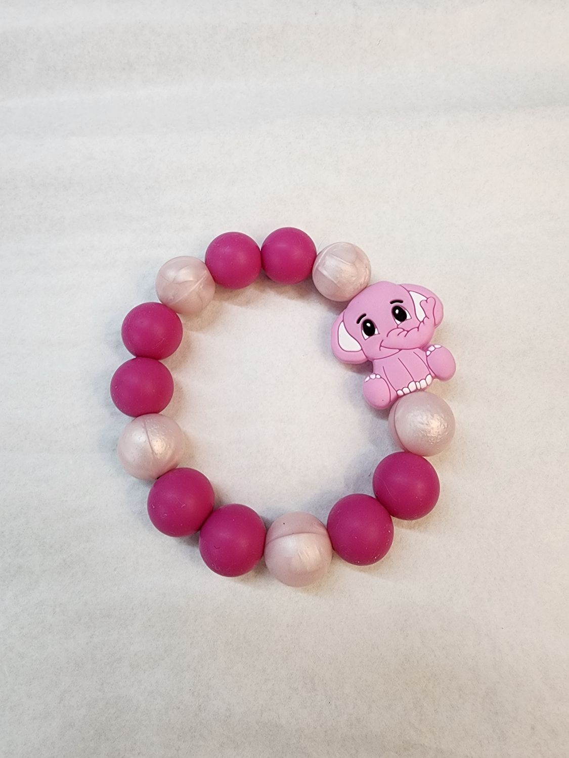 Baby Teether - Elephant Fuchsia