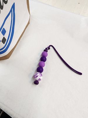 Beaded Bookmark - Purple