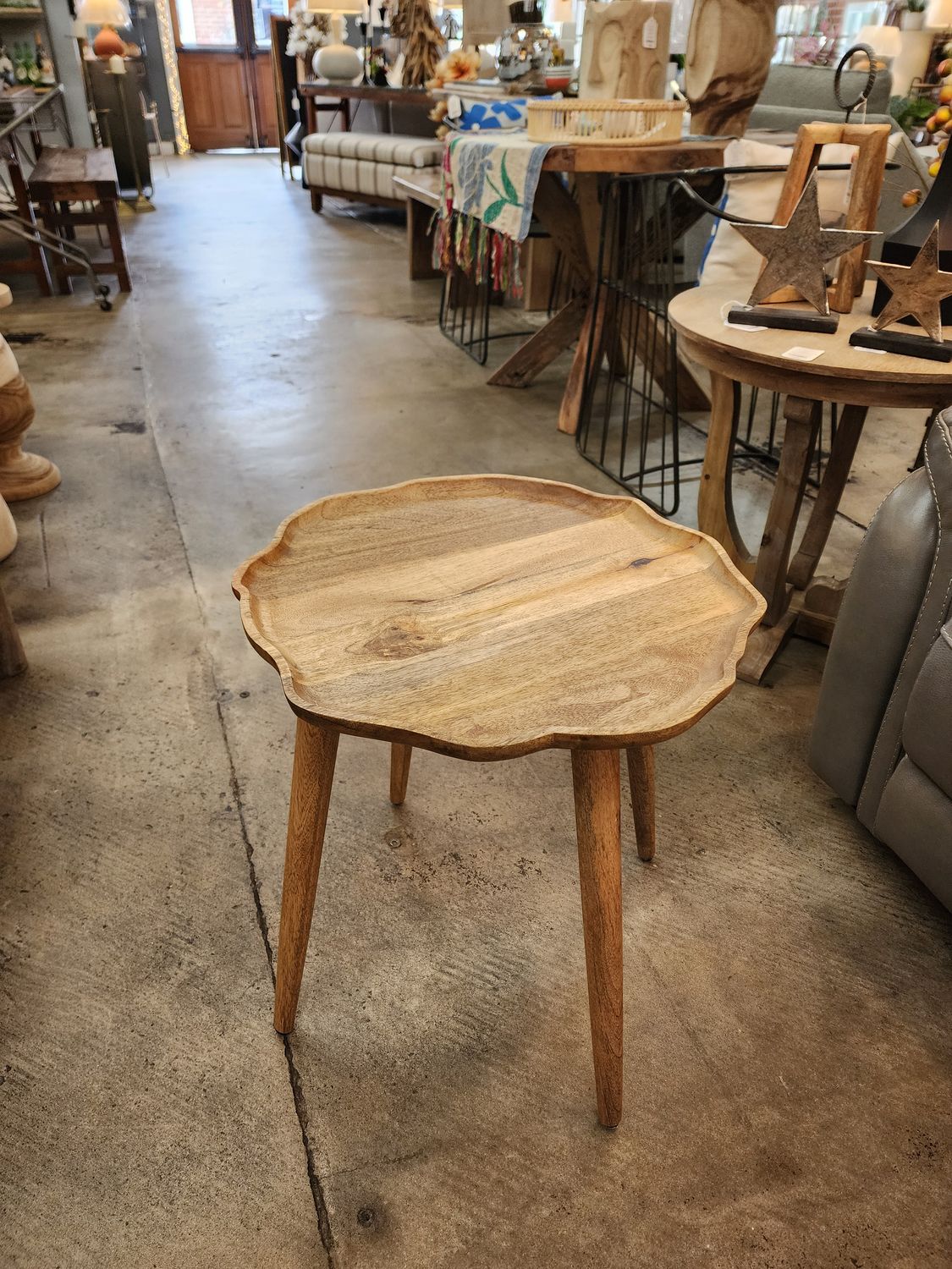 Organic Wooden Accent Table