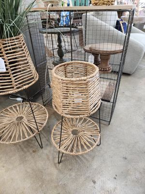 Seagrass &amp; Iron Planter Sm