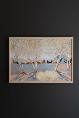Framed Painting - Trees By The Lake