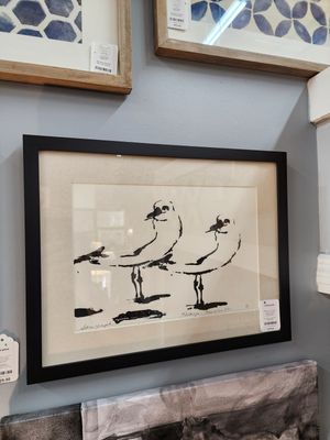 Kathy Morganelli - &quot;Seashore Birds&quot; Original Serigraphy 18.25&quot; x 14.25&quot;T