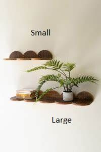 Scalloped Truck Wood Floating Shelf Lg