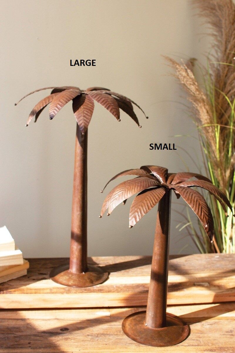 Rustic Metal Palm Tree Sm