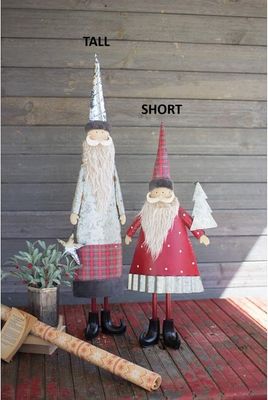 Metal Santa w/Beard Short