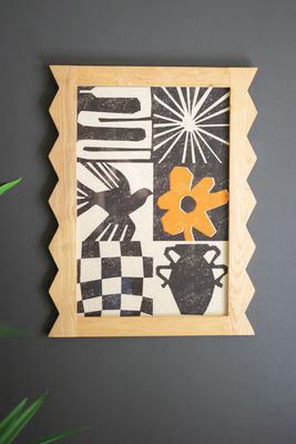 Graphic Print Under Glass