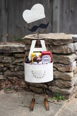 Painted Metal Mr. BBQ