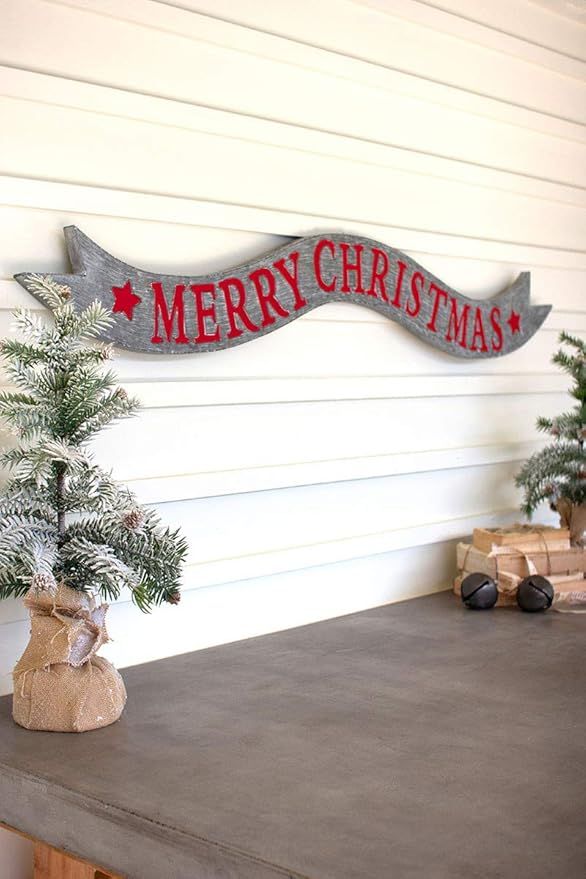 Metal Merry Christmas Banner